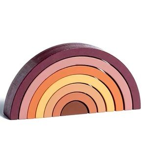 Kids Large Wooden Montessori Arch Bridge Rainbow.